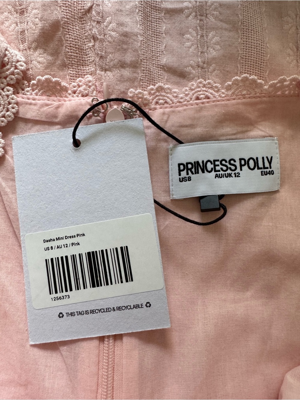 Princess Polly Dasha Mini Dress Pink Size 8 - Picture 12 of 13
